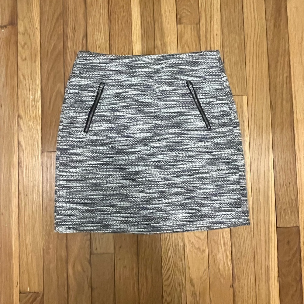 Loft black and white skirt